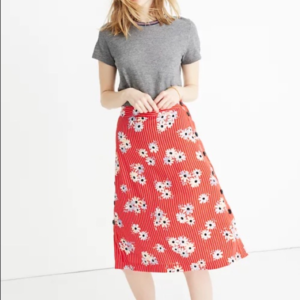 Madewell Side-Button Daisy Skirt